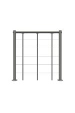 Parapeto turėklai su apatinėmis stygomis ir PVC turėklais - Image 2